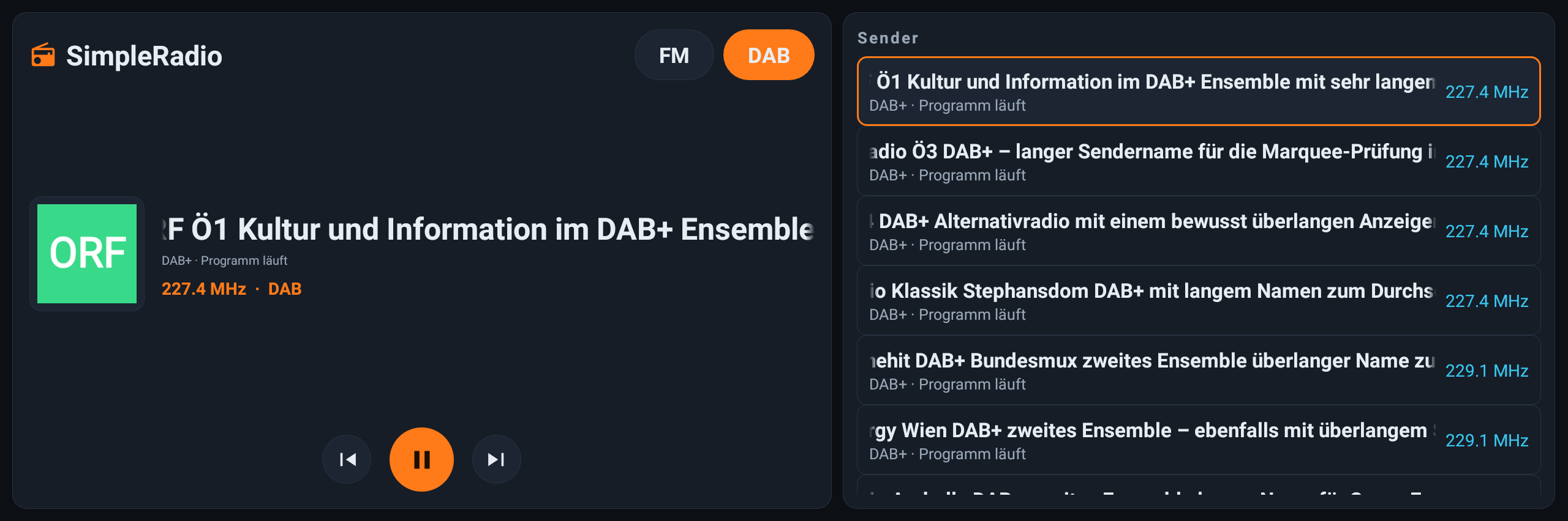 SimpleRadio – DAB+