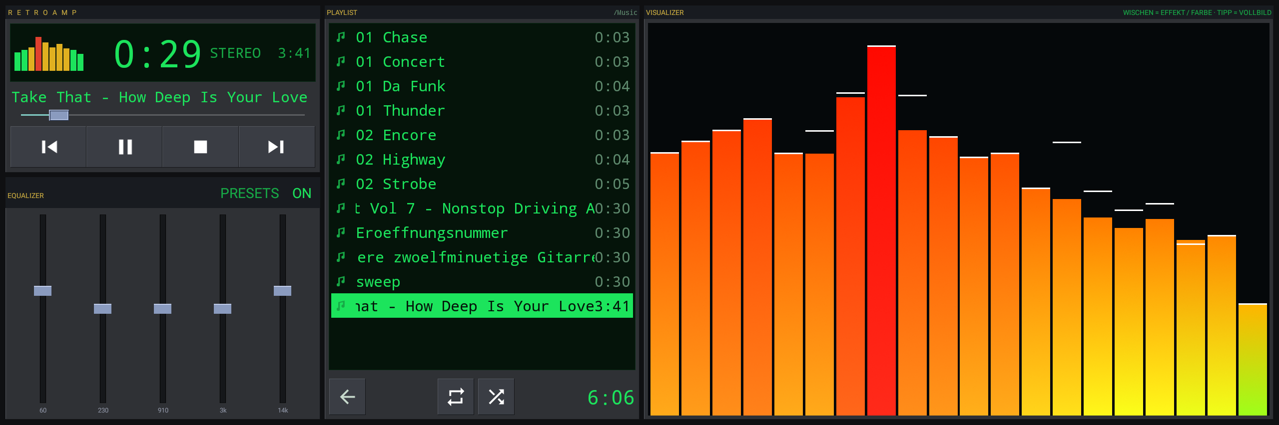 RetroAmp – Hauptplayer