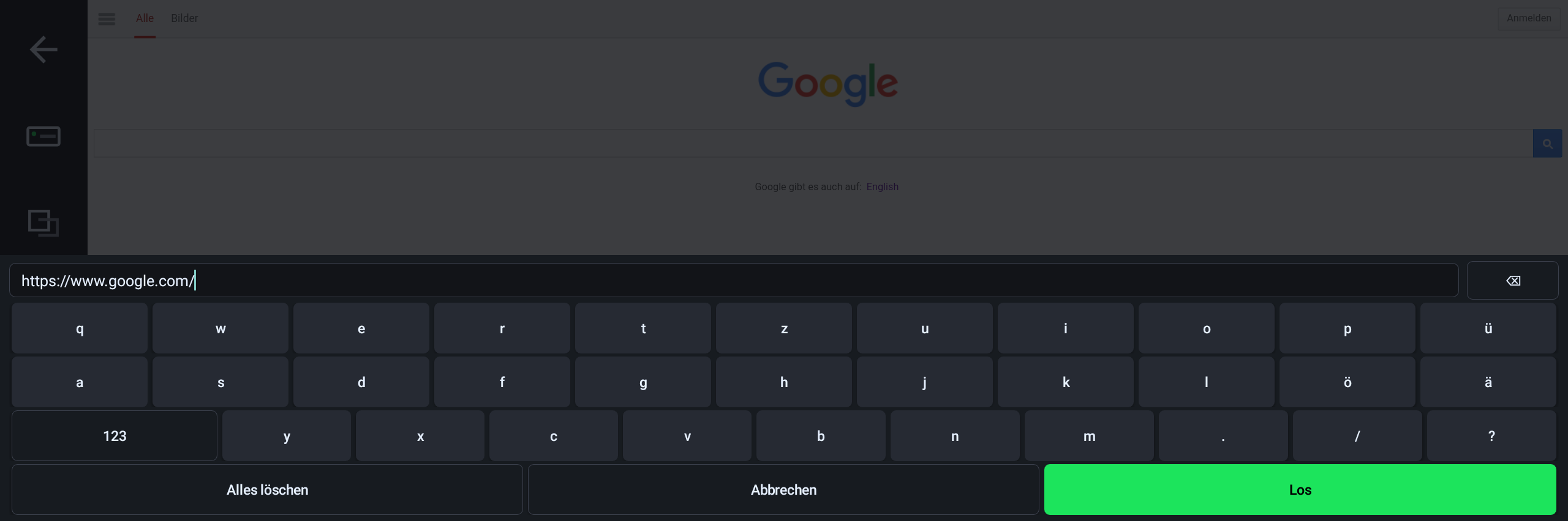 SimpleBrowser – eigenes URL-Tastenfeld